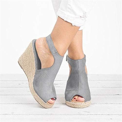Sandálias Shakumy para mulheres de verão casual, sandálias de fivela de tornozelo feminino clipe