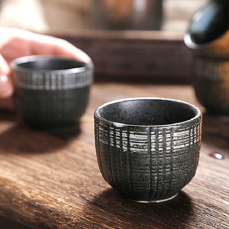 Slatiom saquê conjunto de vinhos cerâmicos Isolamento em casa Cerâmica de vidro de vinho Um pote de quatro copos Sake Wine Wine Pot
