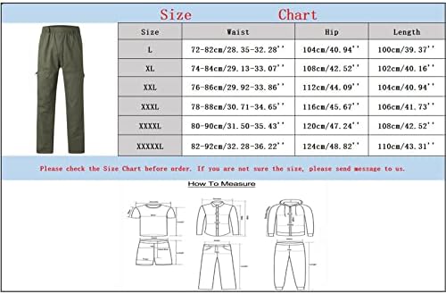 Calças de construção de Miashui para homens masculinos de algodão solto de grande tamanho de bolso de bolso up calça de cintura elástica calças pesadas calças pesadas