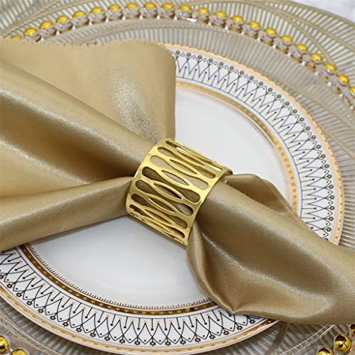 Lmmddp Table Decor Hollow Out Napkin Rings Titulares servette fivete para jantar de festa de Natal para casamento