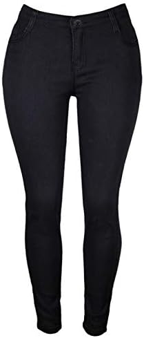 Calça jeans skinny feminina de Badhub Streld Mid Rise Jeants para meninas adolescentes casuais Slim
