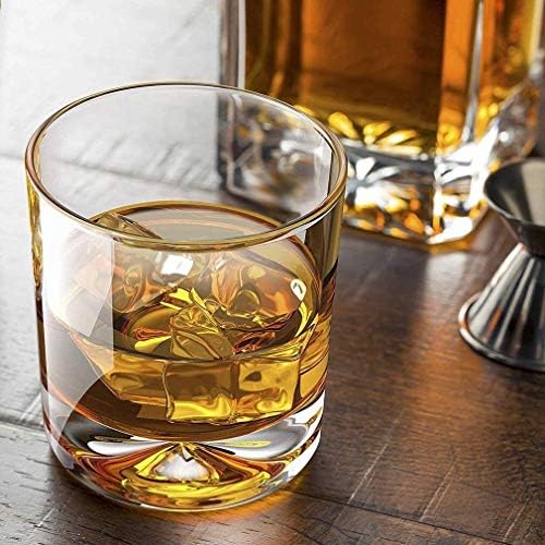 Nianxinn Whisky Decantador Glassy, ​​cristal soprado à mão, design sem costura, perfeito para, bourbon e coquetéis