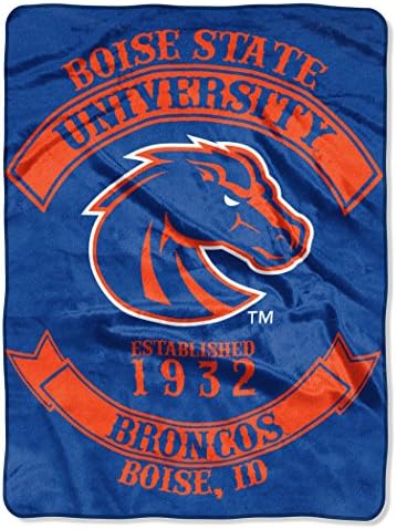 NCAA Boise State Broncos Raschel Throw Blain, 60 x 80 polegadas, azul