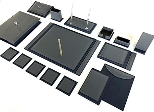 Conjunto de mesa de jieseing, material de material de escritório conjunto marinho azul cinza