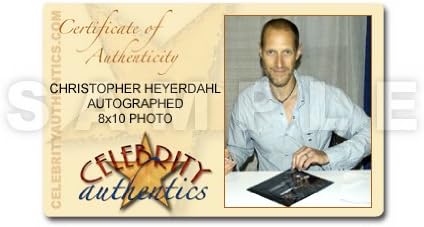 Christopher Heyerdahl autografou 8x10 Santuário Night Photo com MJD INSC