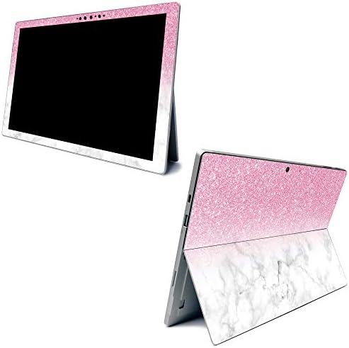 Mightyskins Skin Fiber para Microsoft Surface Pro 7 - mármore rosa | Acabamento de fibra de carbono texturizado | Fácil de aplicar, remover e alterar estilos | Feito nos Estados Unidos
