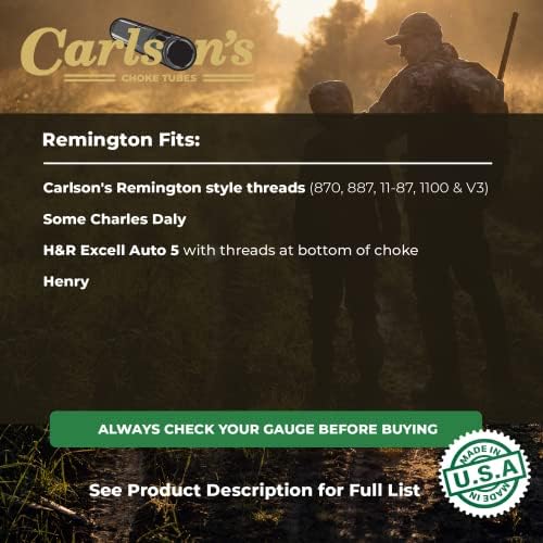 Tubos de estrangulamento de Carlson 12 bitola para Remington | Aço revestido de titânio | Tubo de estrangulamento