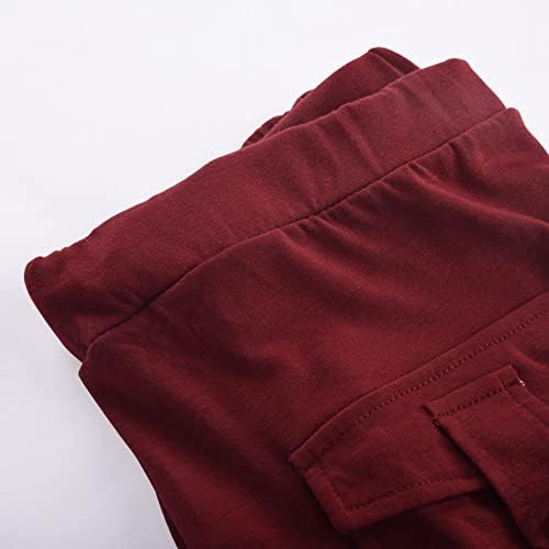 Calças de carga feminina Capris leve calça de caminhada rápida seca seca ao ar livre de viagens atléticas casuais calças com bolsos