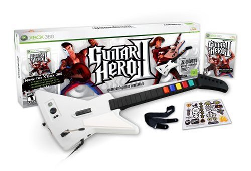Pacote Guitar Hero 2 com guitarra -xbox 360