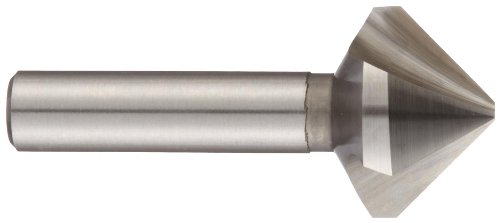Magafor 431 Série Cobalt Aço de aço único Recumers, acabamento não revestido, 3 flautas, 90 graus, haste redonda, 0,315 Shank DIA., 0,528 dia do corpo.