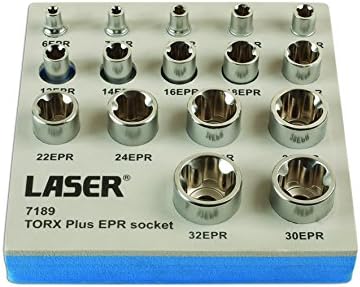 Laser 7189 Torx® Plus EPR SOCKET STECT 1/4 D, 3/8 D, 1/2 D 16PC