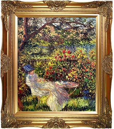 La Pastiche Alice Hoschede Au Jardin Pintura a óleo emoldurada, 32 x 28, ouro