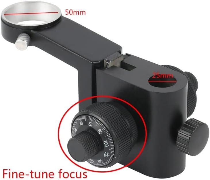 Dloett 1/4 m6 parafuso de instalação 25mm Microscópio de vídeo ajustável Titre