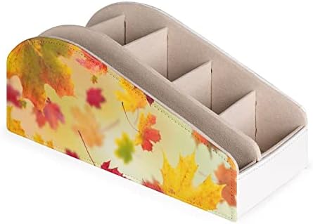 Autumn Maple sai do suporte de controle remoto de TV com 6 compartimentos organizador de armazenamento de mesa de caixa de caddy para blu-ray media player cosmetics