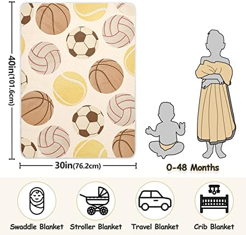 Bolas esportivas Unissex fofo cobertor de bebê para criança do berço para a creche com um cobertor espesso e macio