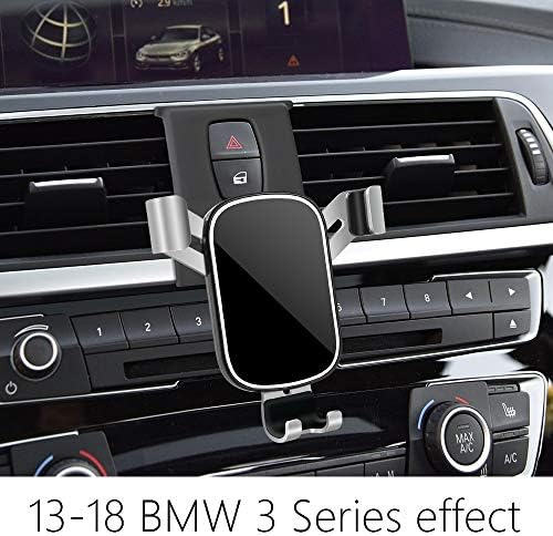Titular de telefone de carro Lunqin para 2013-2018 BMW 3 Série 3GT 320i 330i e 2014-2020 BMW 4 Série 430i 440i F30 F32 [Telefones grandes com amigável de casos] Acessórios de automóveis Decoração interior MOLE