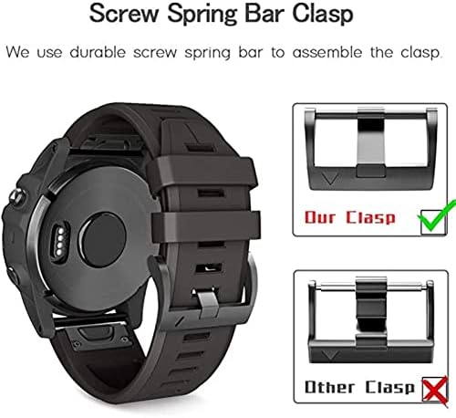 Buday 26 mm Silicone Watch Band para Garmin Fenix ​​6X 6Pro Relógio Redunação rápida Strap de pulseira de ajuste fácil para Fenix ​​5x 5plus Acessórios