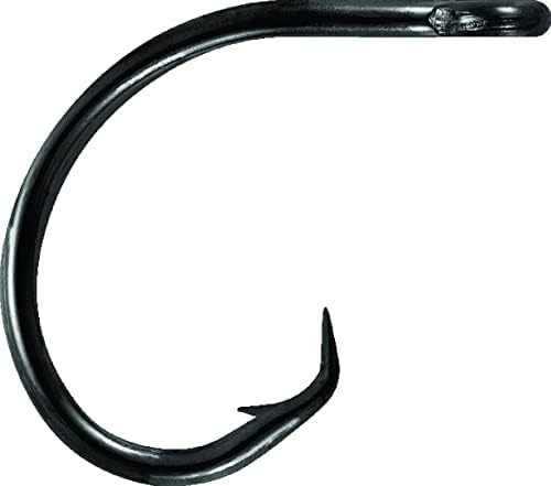Mustad Demon Circle Hook, na fila, ampla lacuna - tamanho preto de níquel 6/0 - pacote de 6