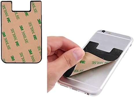 Notas musicais coloridas portador de cartão de telefone, PU Casal de cartão de crédito Auto-adesivo para 2,4x3,5