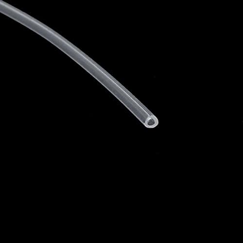 Aexit 2m de 6,6ft Gerenciamento de cabo 1mm x 2mm Tubo de tubo de tubulação PTFE para mangas de cabo de impressora 3D Repraprapão transparente