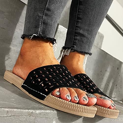 Flipers de verão para mulheres praia Sapatos de shrenstone Sapatos deslizam chinelos de cristal lisos em sandálias