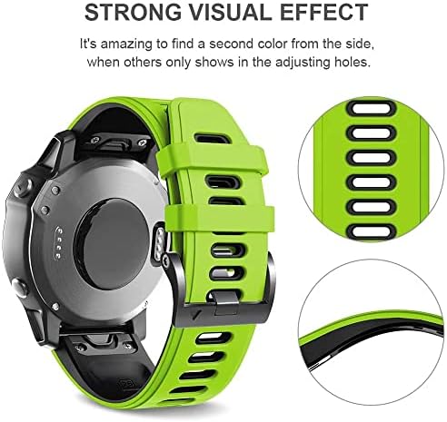 DJDLFA Sport Silicone Watch Band Wrist Screp para Garmin Fenix ​​7 7x 6 6x Pro 5x 5 mais 3HR 935 22mm 26mm 26mm
