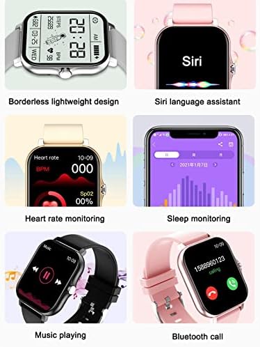 Relógio inteligente-Smartwatch de 1,7 polegada de toque completo que pode chamar e texto, tirar fotos