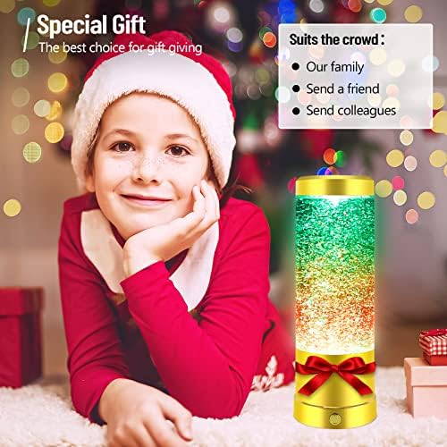 Lâmpada de lava, lâmpada de glitter de mudança de cor automática com líquido transparente, iluminação de humor de energia/bateria USB, lâmpada de decoração de casa fresca para adolescentes adultos crianças