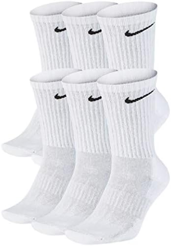 Nike Plus Meias de Almofada de 6 pares de 6 pares de homens 8-12