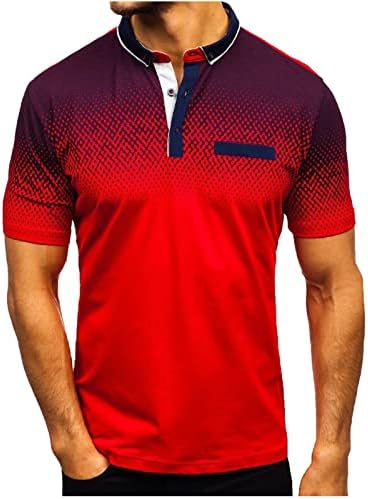 Camisetas de pólo de golfe masculino Camisetas de manga curta 3D Gradiente Tennis Tennis Tshirts