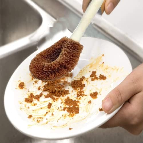 Dengkai Mança de madeira Pravejo de escova de cozinha Copo escova de escova/escova de lavadora de cozinha para limpeza de lavagem de lavagem de garrafa xícara de copo 1 pcs