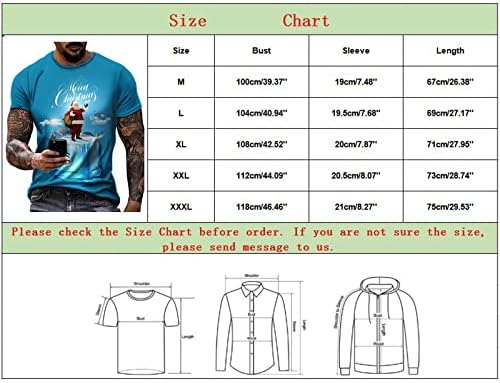Camisetas de manga curta de Natal dsodan para homens, 2022 Funny Natal Santa Papai Noel Print O pescoço camiseta de tes de gola Tshirt Designer