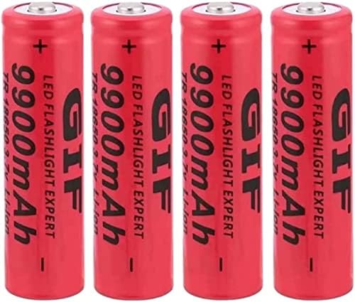 Baterias recarregáveis ​​de íons de lítio Morbex 3.7V, baterias de lítio de alta capacidade de 9900mAh, para luzes solares, campainhas, controles remotos, luzes de jardim, lanternas, 2 pcs