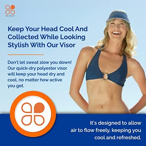 EQ Sport Sport Visores para mulheres e homens, chapéu de viseira solar para golfe, tênis, softbol, ​​corrida,