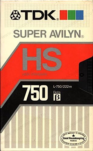 TDK L-750HS Vídeo beta Cassette Super Avilyn High Standard Fita