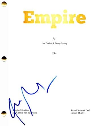 Jussie Smollett assinou autógrafo - Empire Full Pilot Script - Taraji P Henson, Danny Strong, Bryshere Y Gray, Terrence Howard, Lee Daniels, Andre Royo, Vivica A Fox, The Mighty Ducks