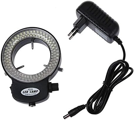 Kolesso 144 LED Miniscópio anel de anel leve luz de 0 a de lâmpada ajustável para miniscópio