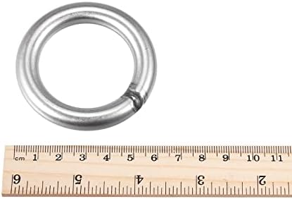 UXCELL 304 Soldado aço inoxidável O anel de 60 mm de diâmetro externo. 10 mm de espessura 2pcs