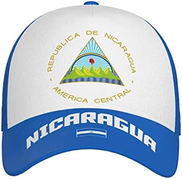 Daboyozhzh Nicarágua Bandeira Nicaraguans Cap 3D Print Full Adult Unissex Ajustável Capéu patriótico de futebol