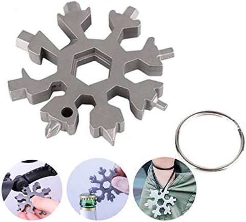 18 em 1 Snowflake Multi-Tool Multitool Card Combination Compact Aço inoxidável Chave de fenda portátil Produtos ao ar livre Cartão de ferramenta de floco de neve Presente de Natal do Ano Novo