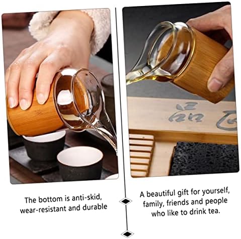 Doitool de bambu de bambu copo de chá de chá chinês copo de chá de chá kungfu servir dispensador de tubo de tubo de bambu Compartilhar copo de chá