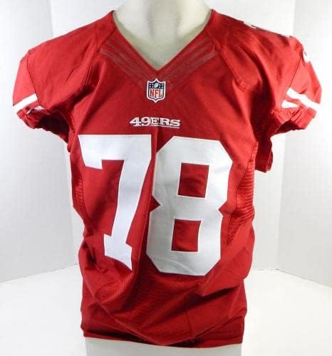 SAN FRANCISCO 49ers Garrison Smith #78 Jogo emitido Red Jersey 46 DP26613 - Jerseys de Jerseys usados ​​na NFL não assinada