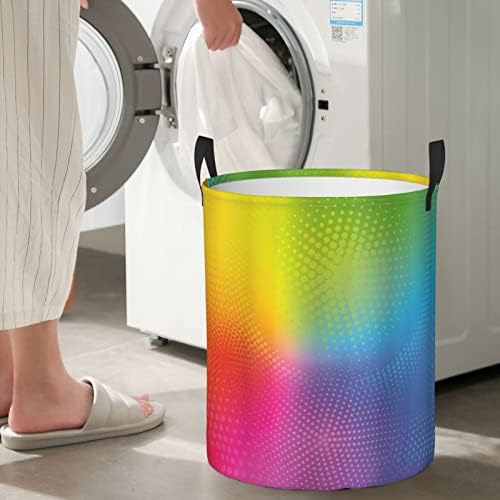 Cesta de lavanderia, vibrante Efeito iridescente de composição radiante de coloridas de néon, composição radiante