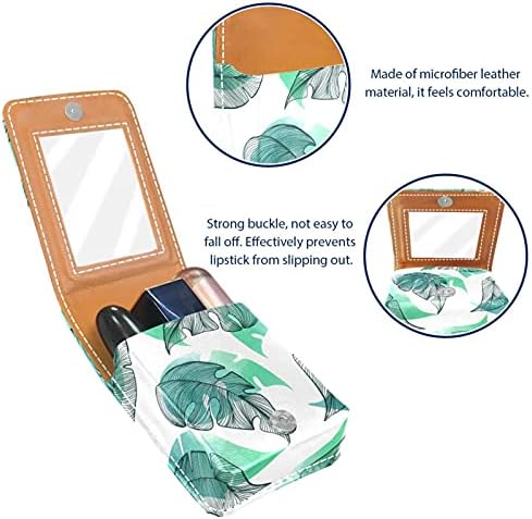 Folhas laps lips bipculk caixa de maquiagem portátil Bolsa de batom de viagem Caixa de batom com espelho mini