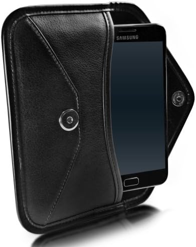 Caixa de ondas de caixa compatível com ZTE Grand X 4 - Elite Leather Messenger bolsa, design