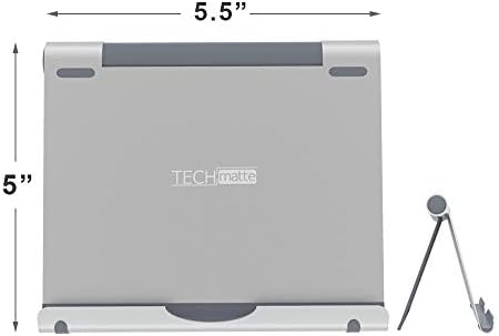 TechMatte grande suporte para iPad Stand dobrável ajustável para iPad, iPad Pro 12.9, iPad Pro
