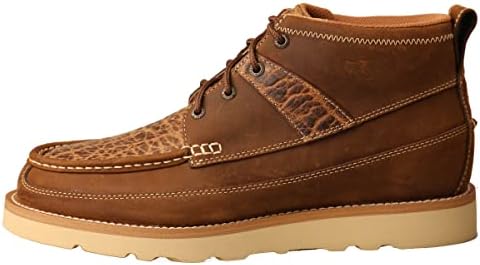Twisted X Mens 4 Wedge Sole Boot, Saddle Studden & Cognac, 9 m