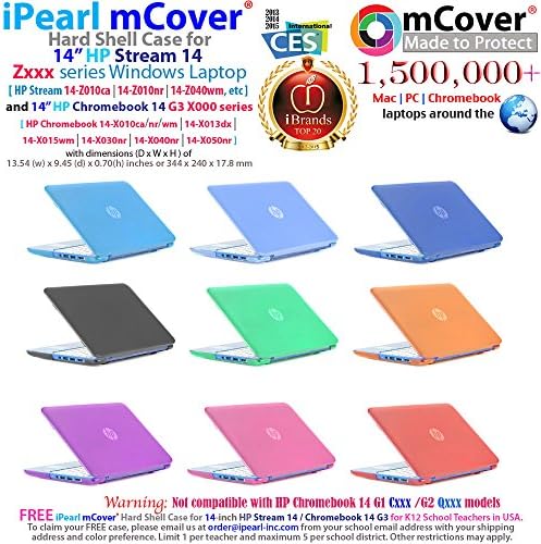 IPearl McOver Hard Shell Case para 14 HP Chromebook 14 G3 X000 Series, Chromebook 14 G4, Chromebook 14-AK000 Series, Stream 14-Z000 Series Windows Laptops