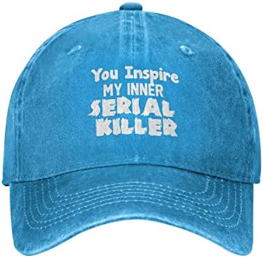 Você inspira meu chapéu serial killer interior vintage cowboy beisebol chapéu de golfe sunhat preto para homens mulheres