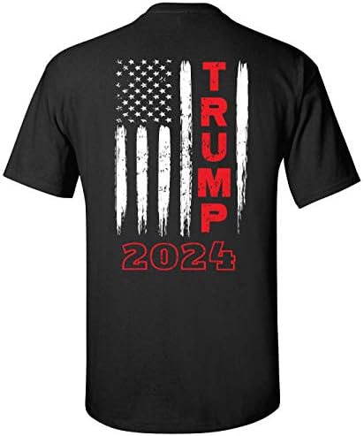 Política Trump 2024 American Bandle American Adult Sleeve Camiseta Black